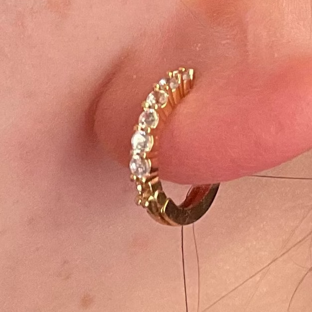 Gold Rhinestone Huggies