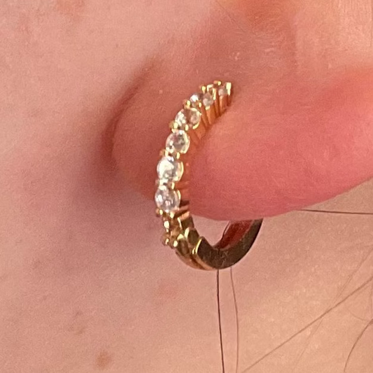 Gold Rhinestone Huggies