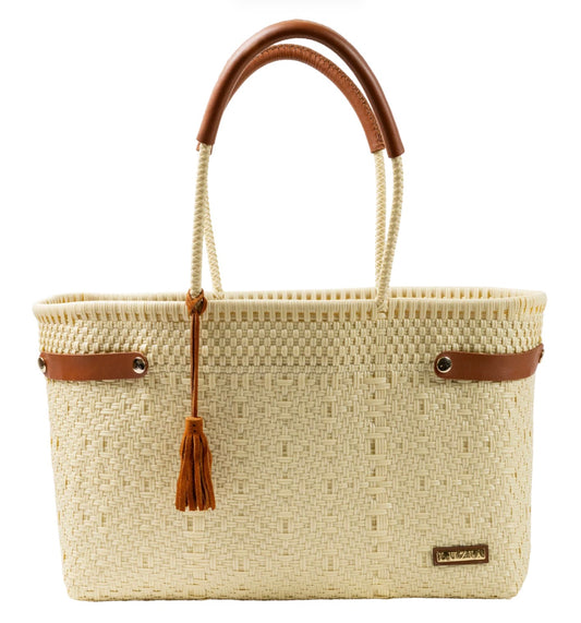 OPEN BASKET JUMBO BRAIDED SOLID BEIGE