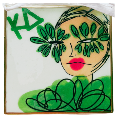 Feather Girl sorority Coaster