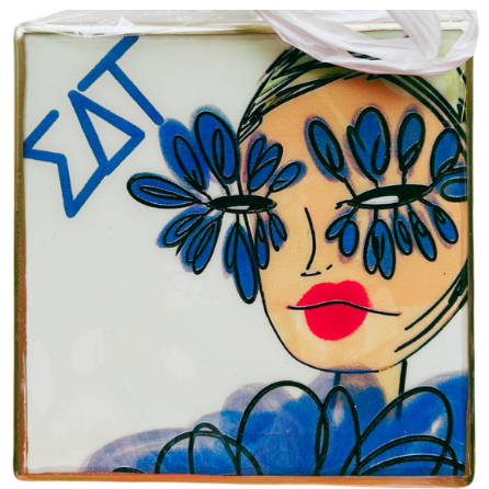 Feather Girl sorority Coaster