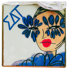 Load image into Gallery viewer, Feather Girl sorority Coaster
