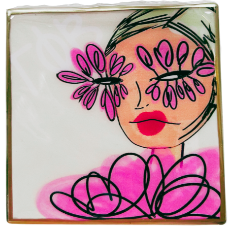 Feather Girl sorority Coaster