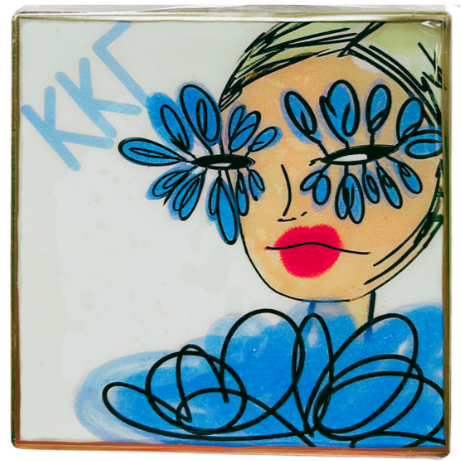 Feather Girl sorority Coaster