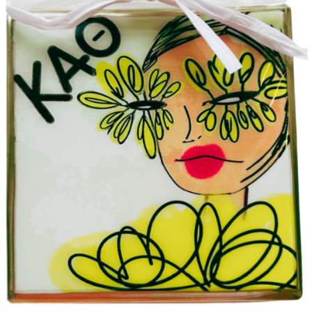 Feather Girl sorority Coaster