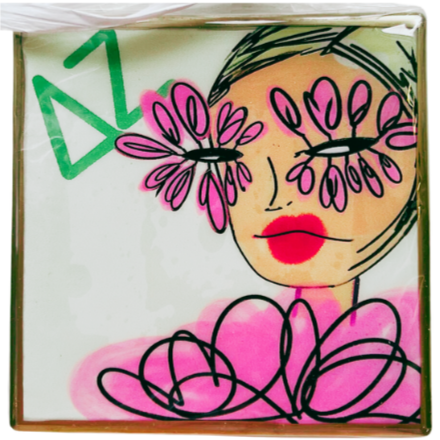 Feather Girl sorority Coaster