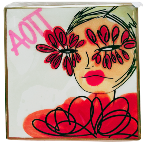 Feather Girl sorority Coaster