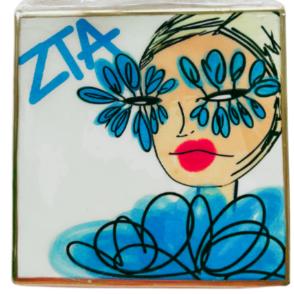 Feather Girl sorority Coaster