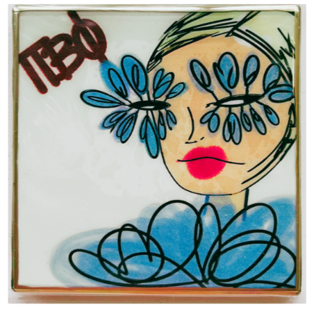 Feather Girl sorority Coaster