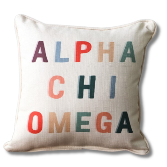 Sorority Multi-Colored Square Pillow