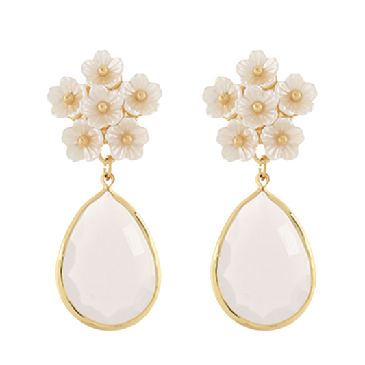 Flower Teardrop Earrings