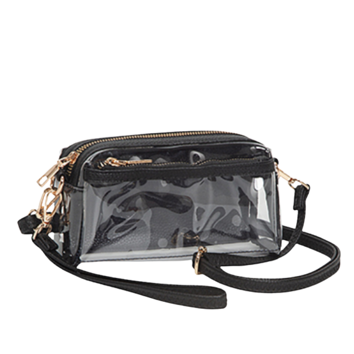 Mini Clear Crossbody Bag in Black