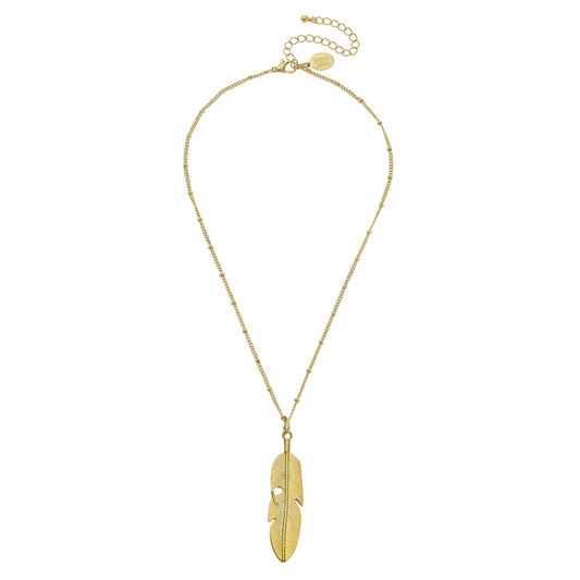 Susan Shaw Dainty Feather Necklace