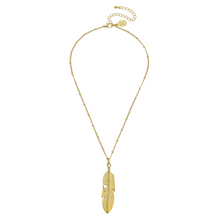Load image into Gallery viewer, Susan Shaw Dainty Feather Necklace
