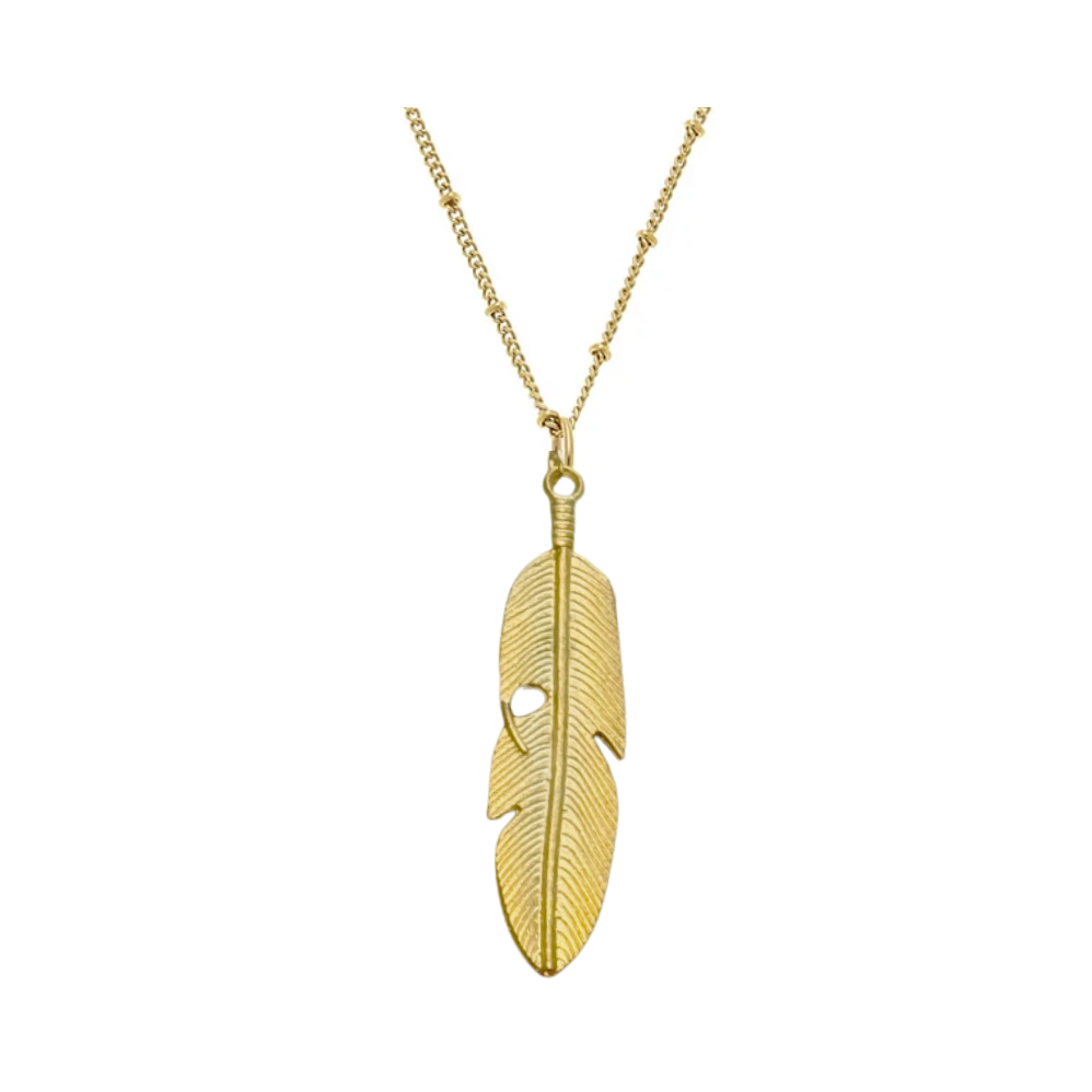 Susan Shaw Dainty Feather Necklace