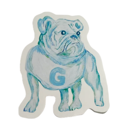Pastel Blue Bulldog Sticker