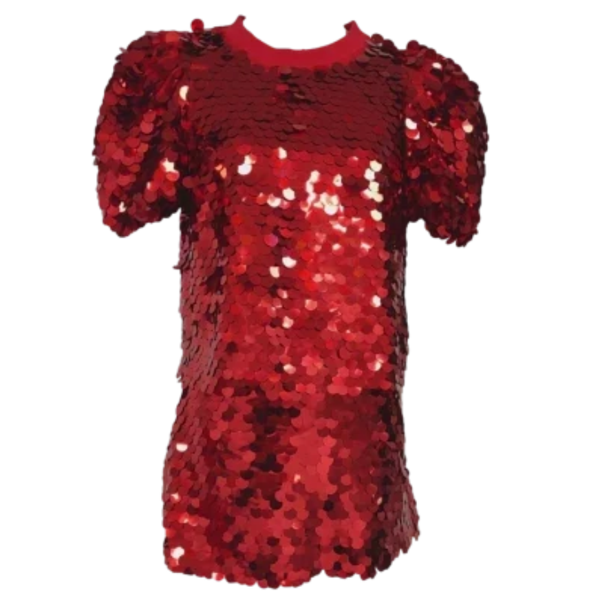 Queen of Sparkles Red Sequin Skirt