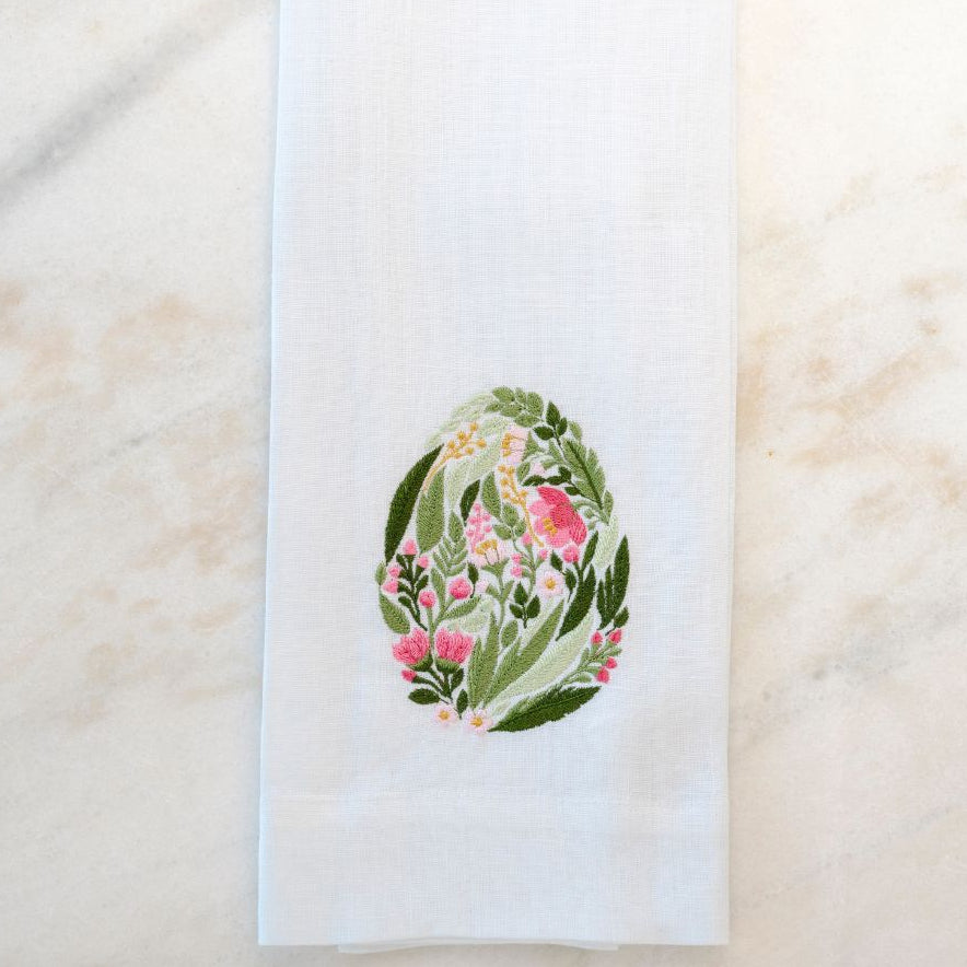 Garden Easter Egg Linen Towel