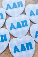 Load image into Gallery viewer, Sorority Gingham Heart Button
