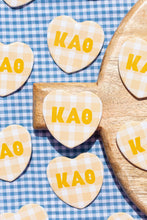 Load image into Gallery viewer, Sorority Gingham Heart Button
