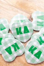 Load image into Gallery viewer, Sorority Gingham Heart Button
