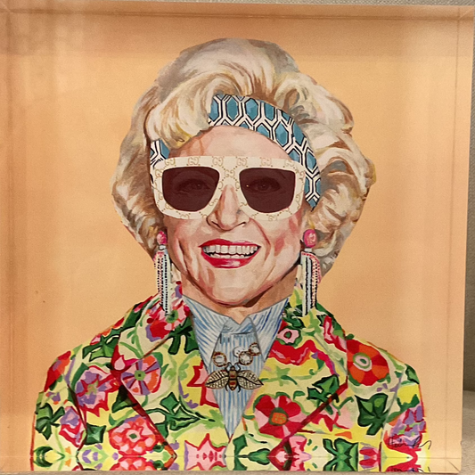 Betty White Acrylic Block