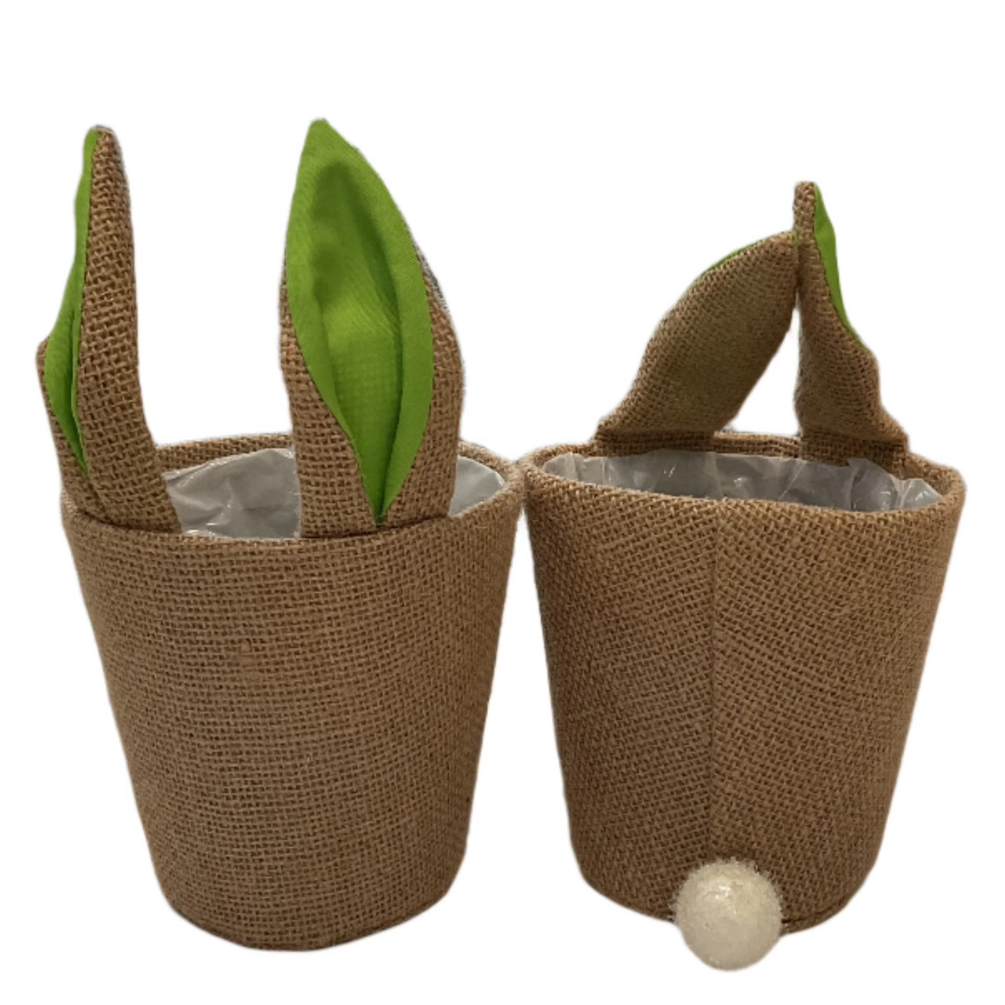 Bunny Ear Burlap Basket
