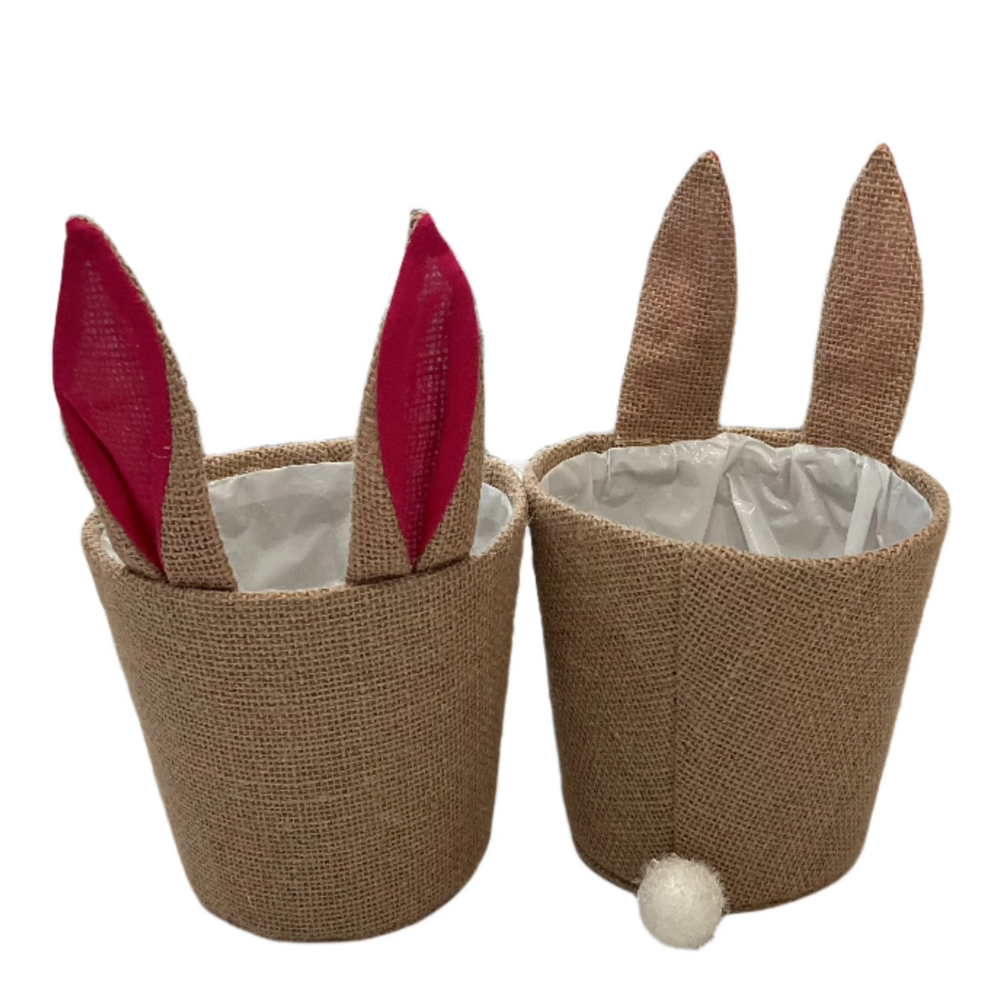 Bunny Ear Burlap Basket