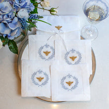 Load image into Gallery viewer, Arte Italica Italian Bee Linen Cocktail Napkin Set
