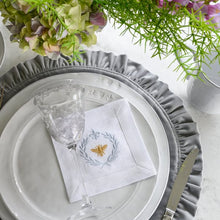 Load image into Gallery viewer, Arte Italica Italian Bee Linen Cocktail Napkin Set

