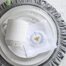 Load image into Gallery viewer, Arte Italica Italian Bee Linen Cocktail Napkin Set

