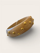 Load image into Gallery viewer, Wood and Gold Bangle
