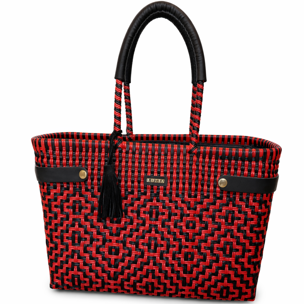 Red & Black Tailgate Tote