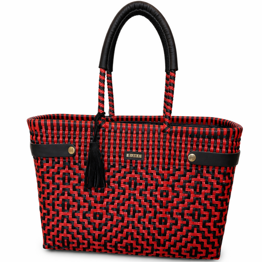Red & Black Tailgate Tote