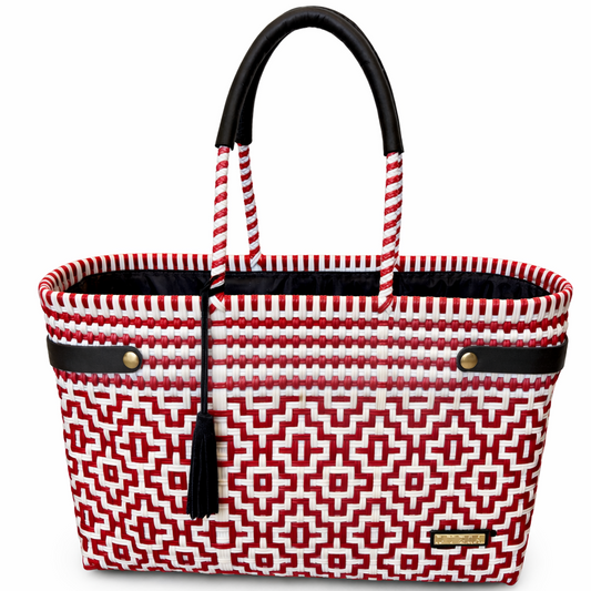 Red & White Tailgate Tote