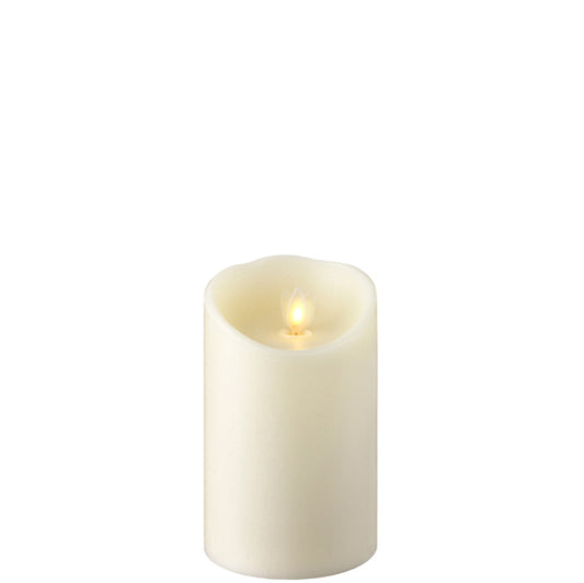 Moving Flame Ivory Pillar Candle-2 Sizes