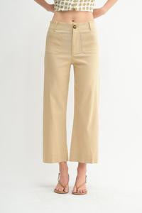 Stretch Patch Pocket Pants in Sand