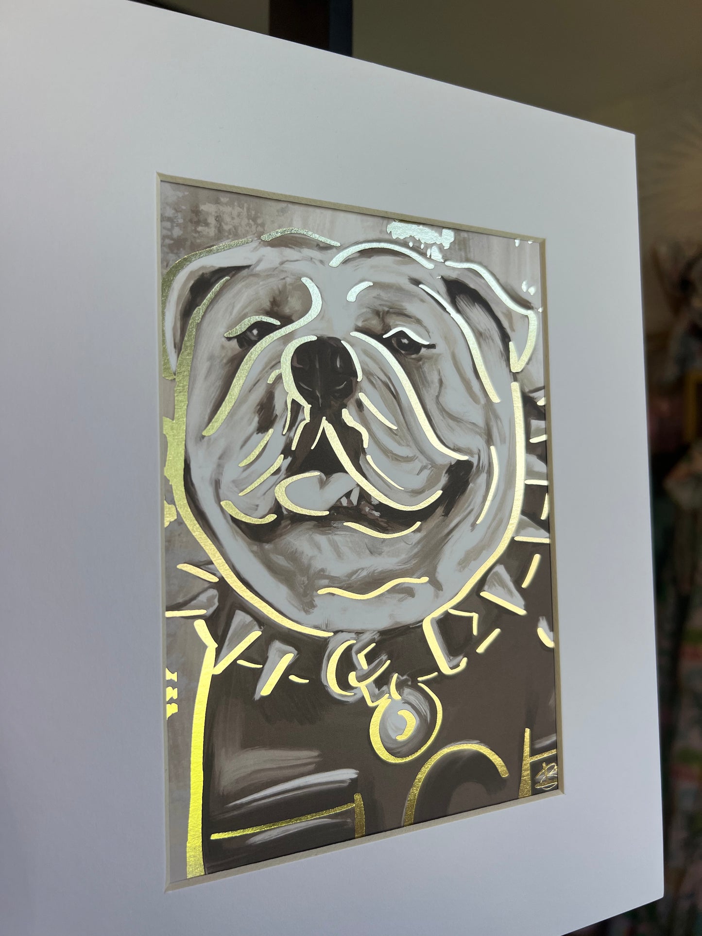Bulldog Print + Gold Foil