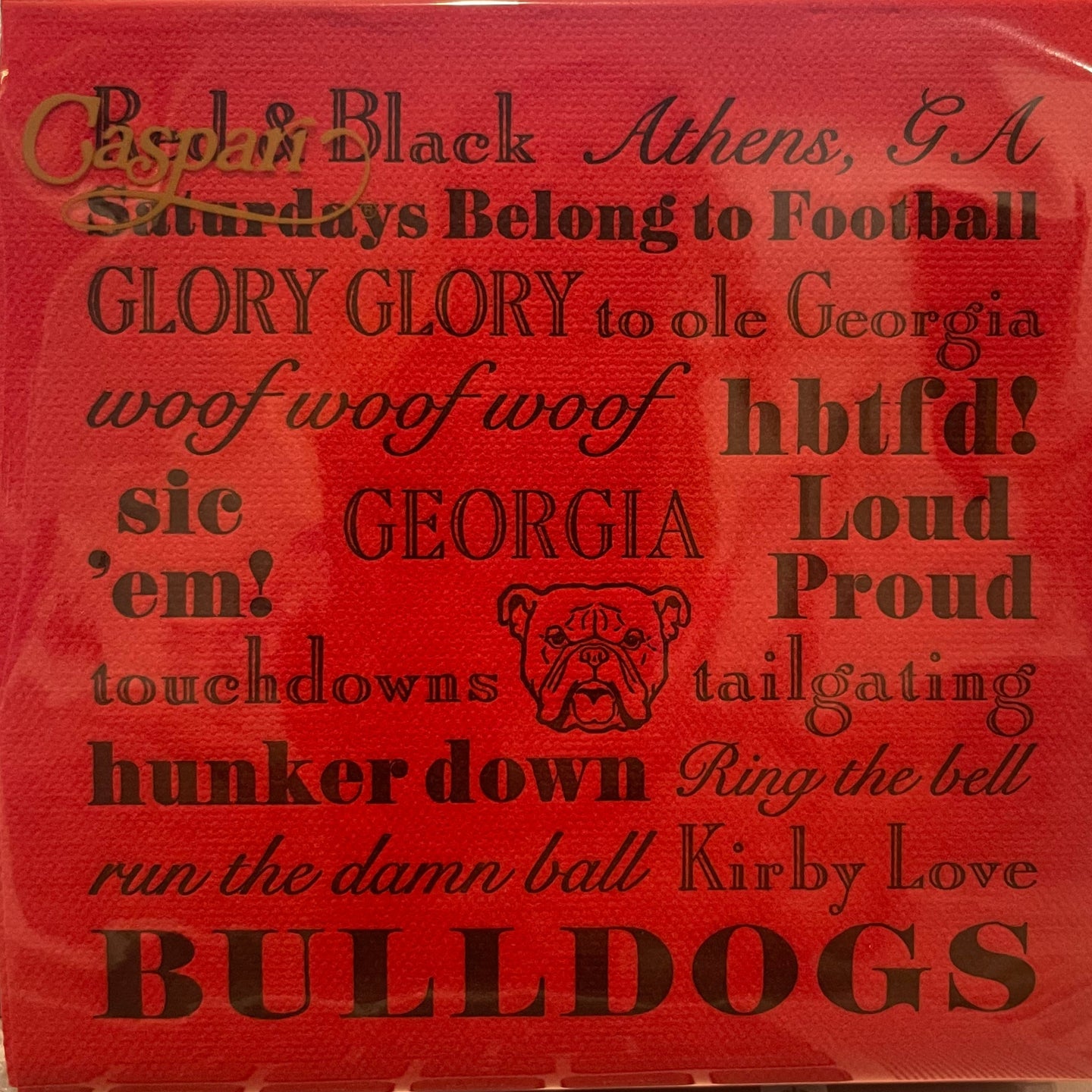 Caspari Bulldog Phrases Napkins