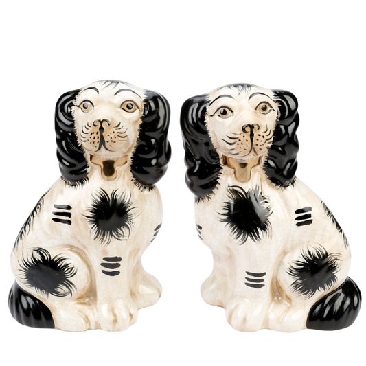 Staffordshire Dogs in Black + White