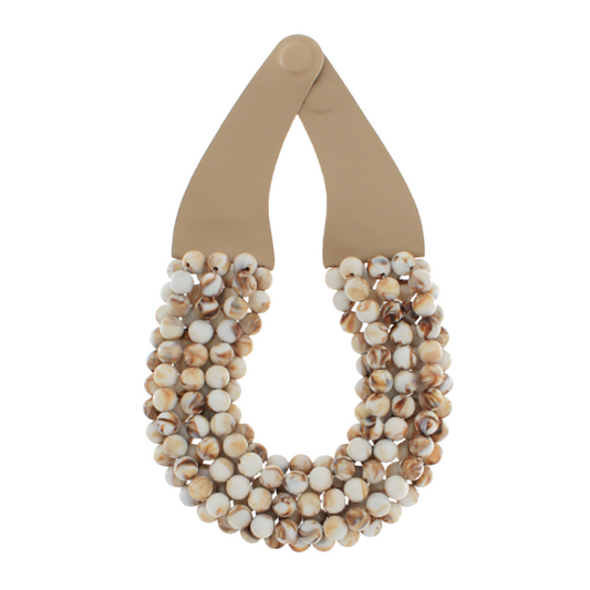 Taupe Jasper Beaded Necklace