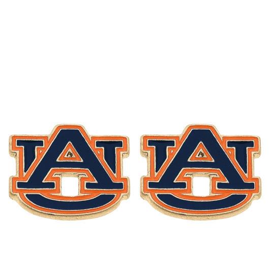 Auburn Tigers Enamel Stud Earrings