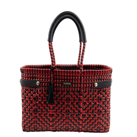 Red & Black Tailgate Tote