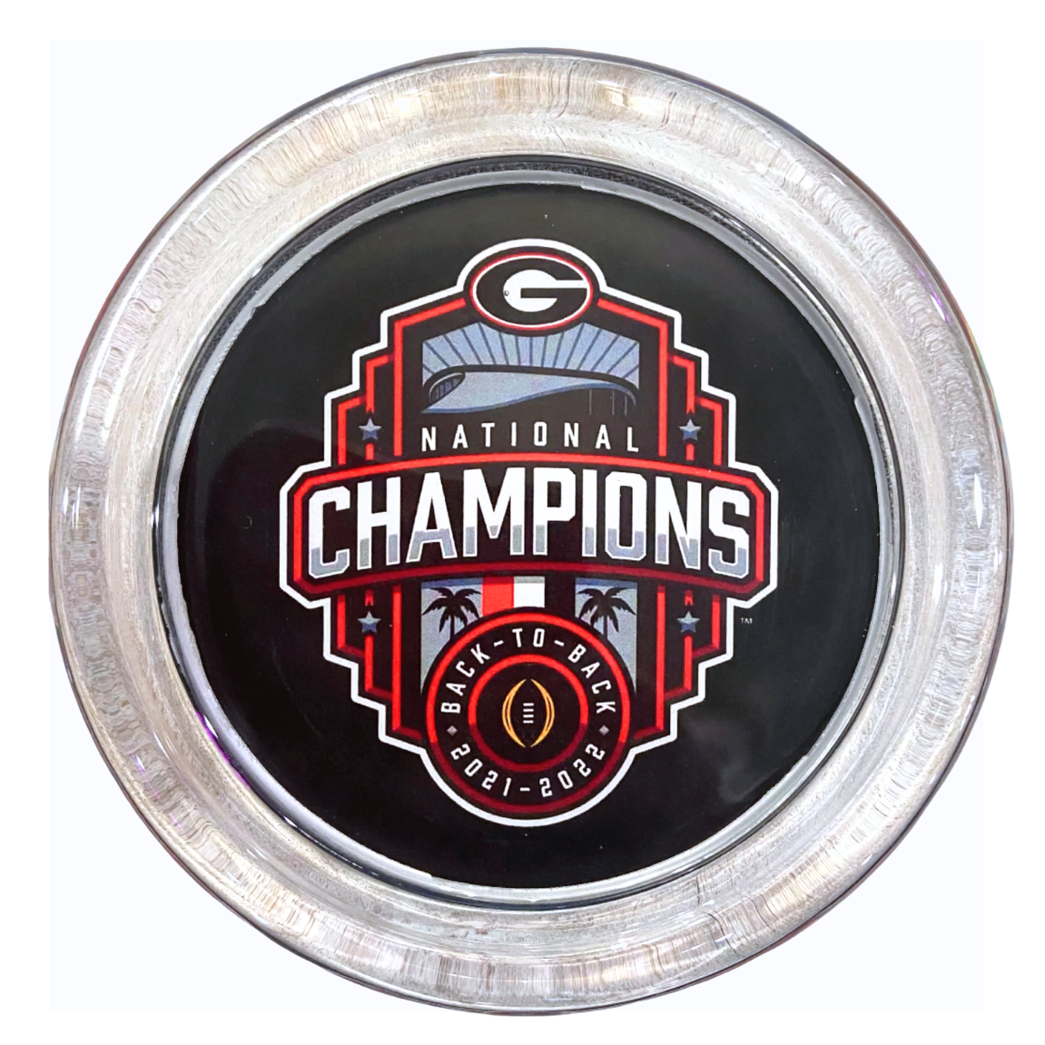 UGA Back to Back Championship Wine Coaster