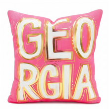 Load image into Gallery viewer, Gold Foil Pink Georgia Pillow
