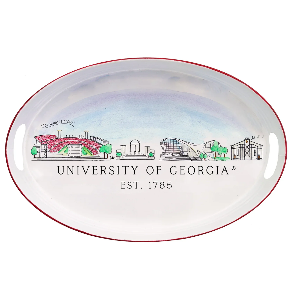 Georgia Skyline Oval Tray
