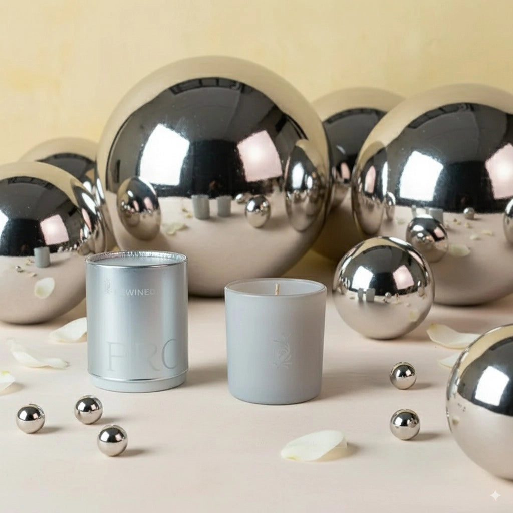 Rewined Prosecco Metallic Candle