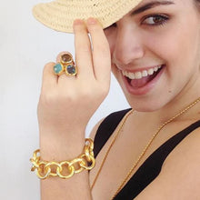 Load image into Gallery viewer, OGGI Thick Gold Link Bracelet
