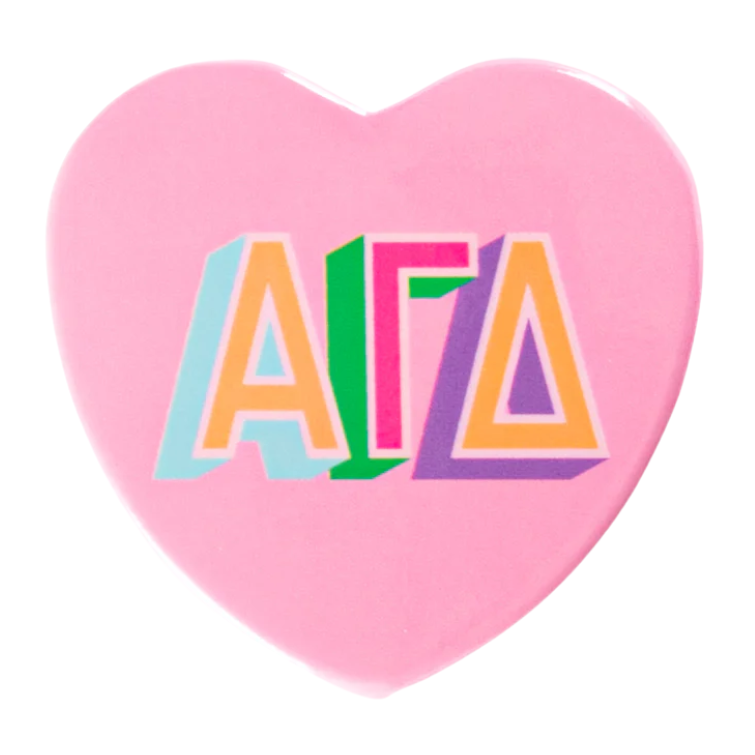 Sorority Heart Button