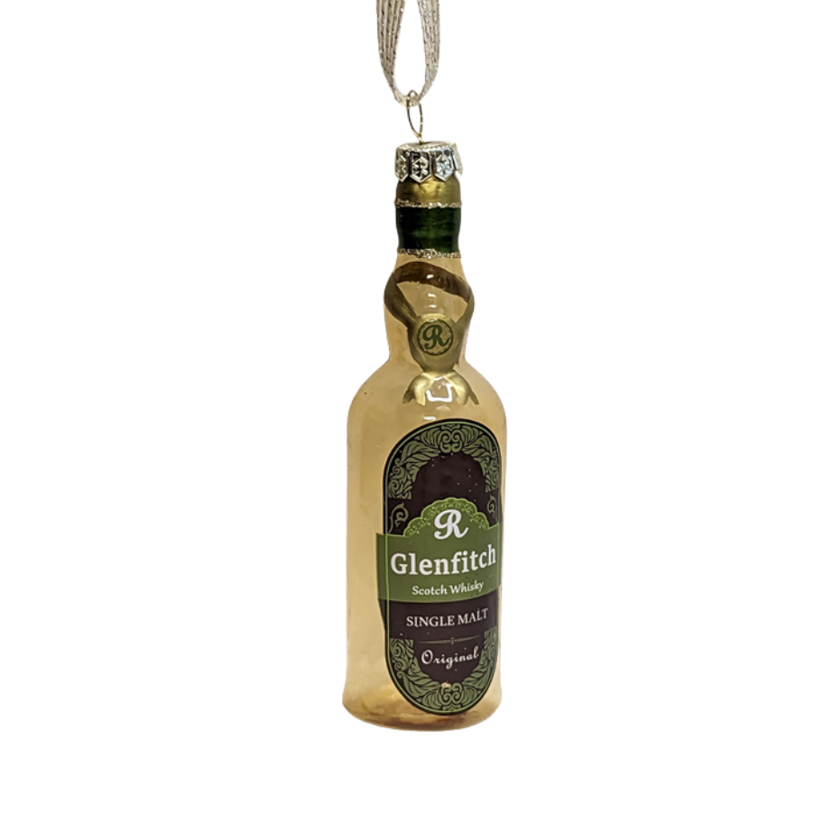 Spirited Scotch Whiskey Bottle Ornament